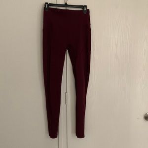 Burgundy lululemon leggings
